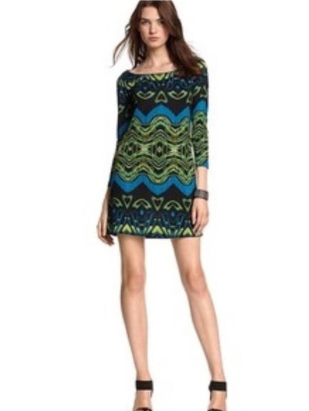 Diane Von Furstenberg 100% Silk Tacita Blue and Tunic Dress 4